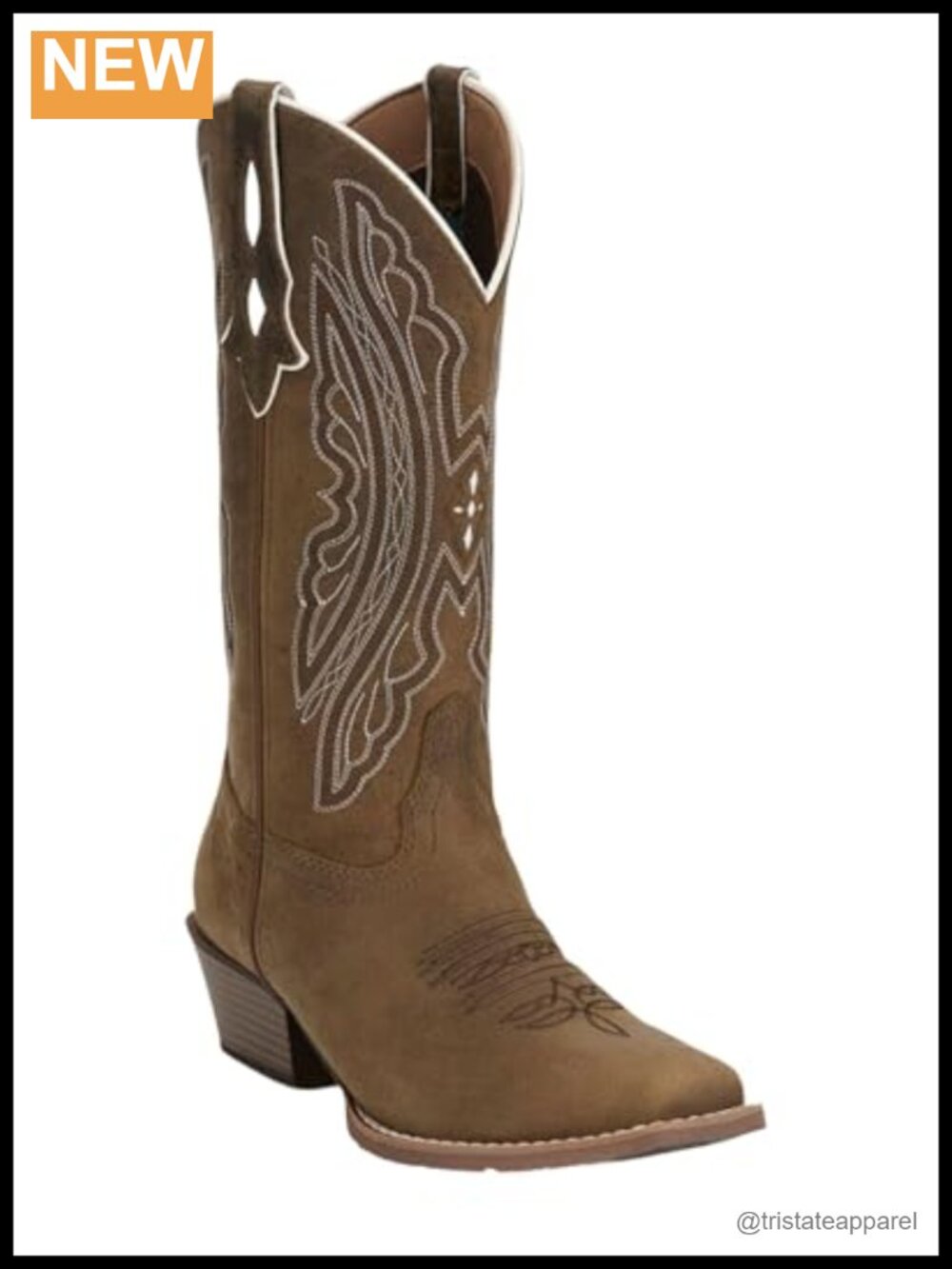 Women's Western Boots Mid-Calf Pull-On Square Toe Block Heel Leather Cowboy